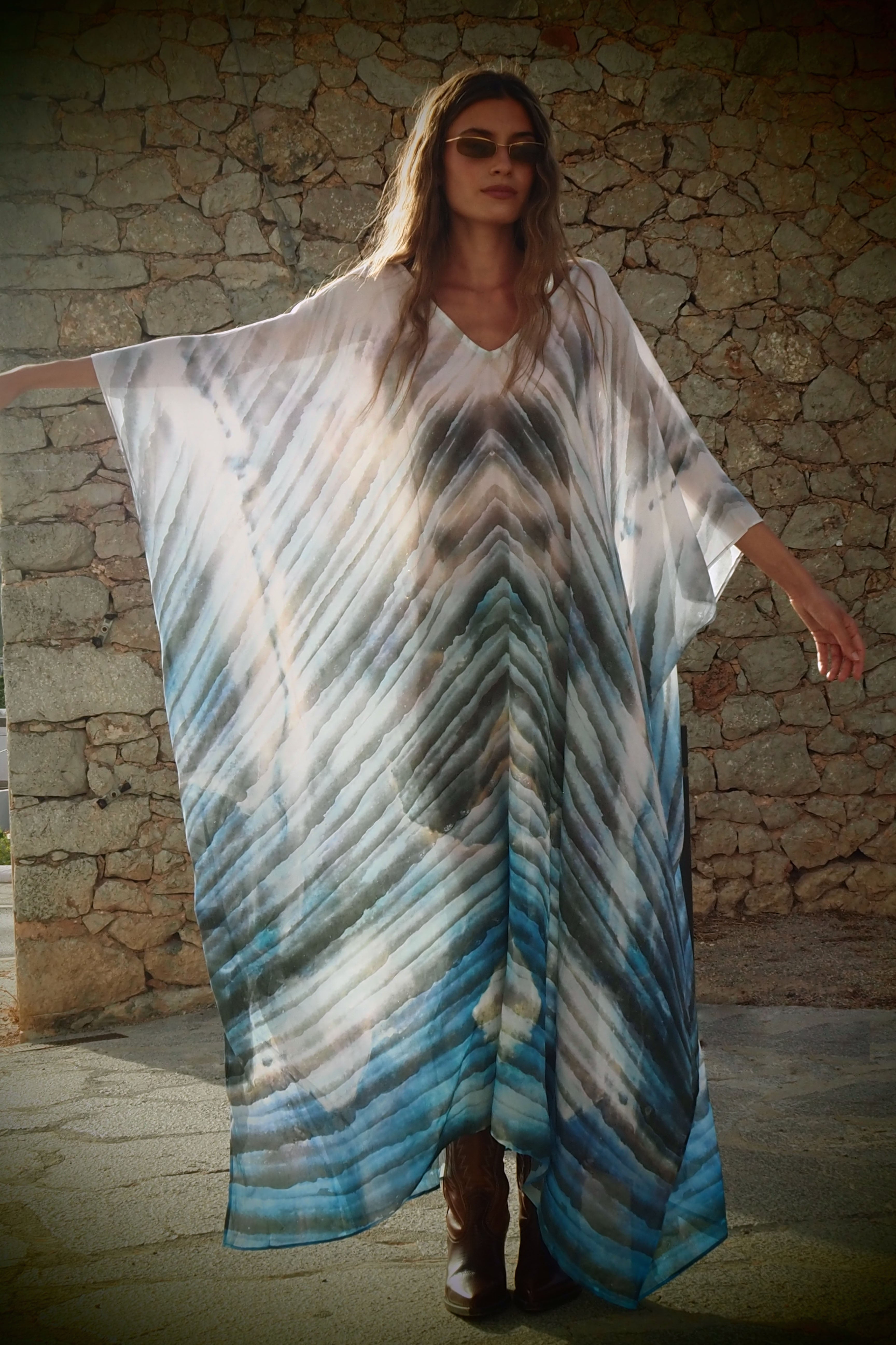 Ashtanga Kaftan - Thalassa print