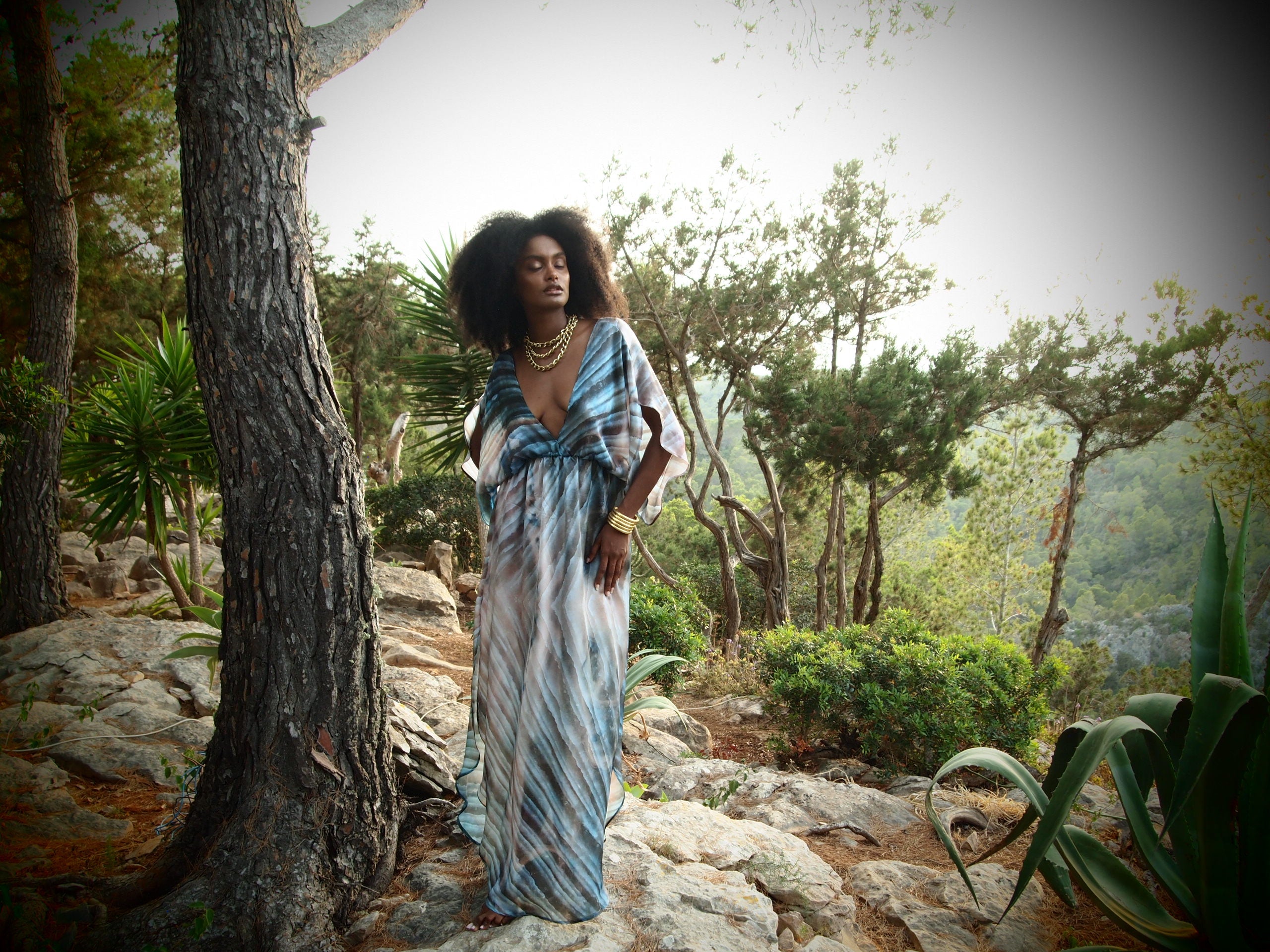 Venus Kaftan - Thalassa print