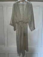 Gold/Oyster Metallic Silk - Vivian Kimono
