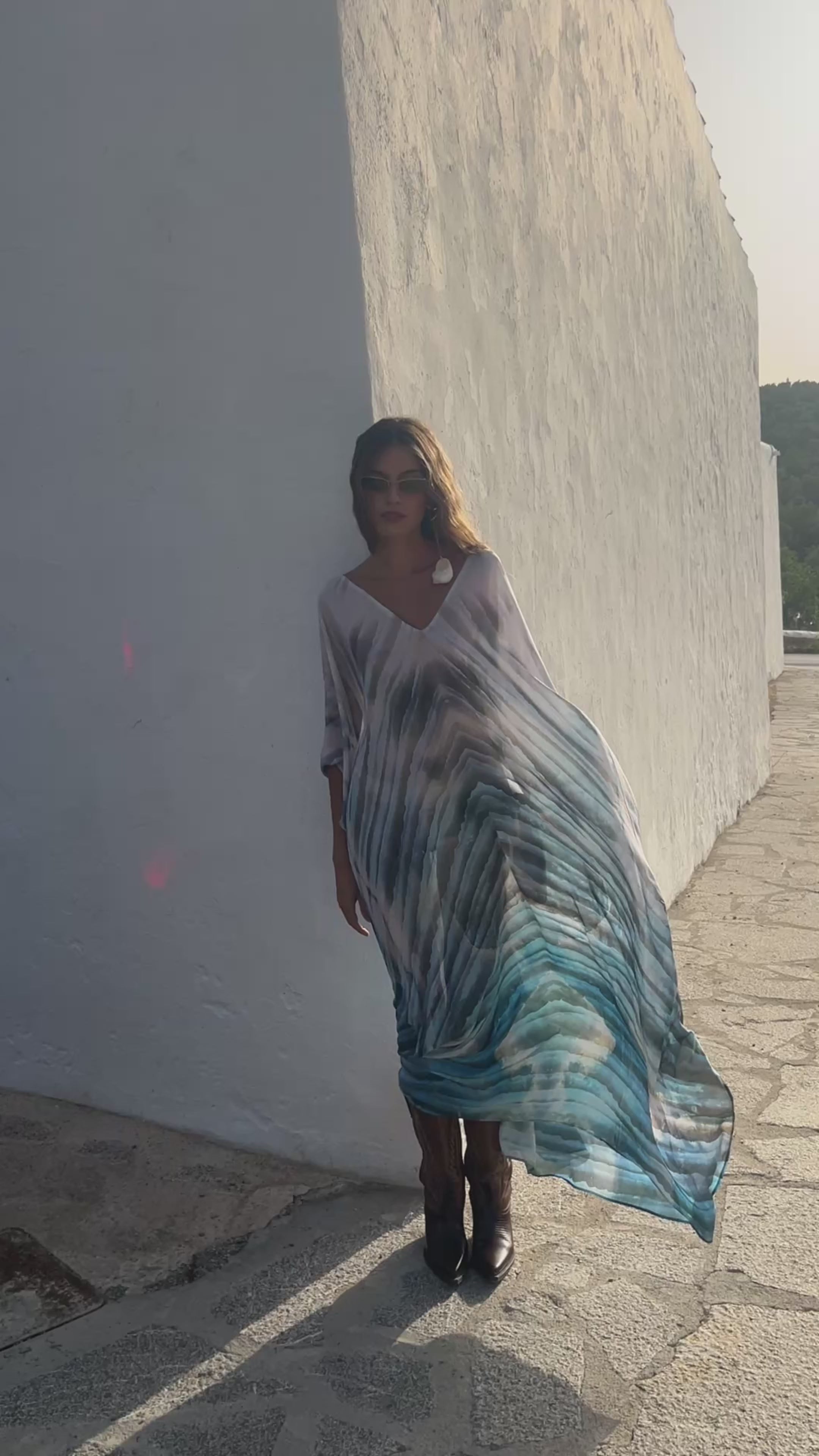 Ashtanga Kaftan - Thalassa print