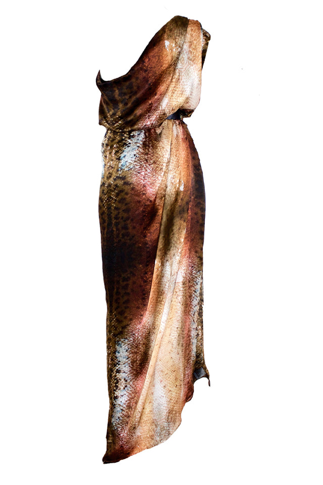 Amber Skin Print Silk Sarong