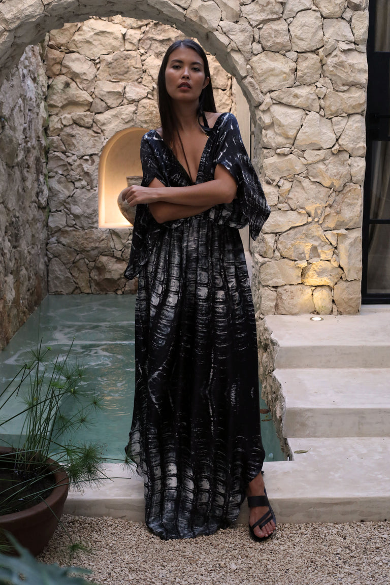 Venus Silk Kaftan Caiman