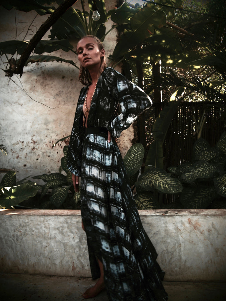 Riviera Kaftan Caiman Print