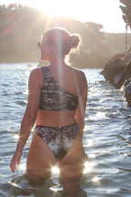 Designer asymmetric bikini set