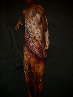 River tie Kaftan in Magma Siren print