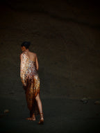 River tie Kaftan in Magma Siren print