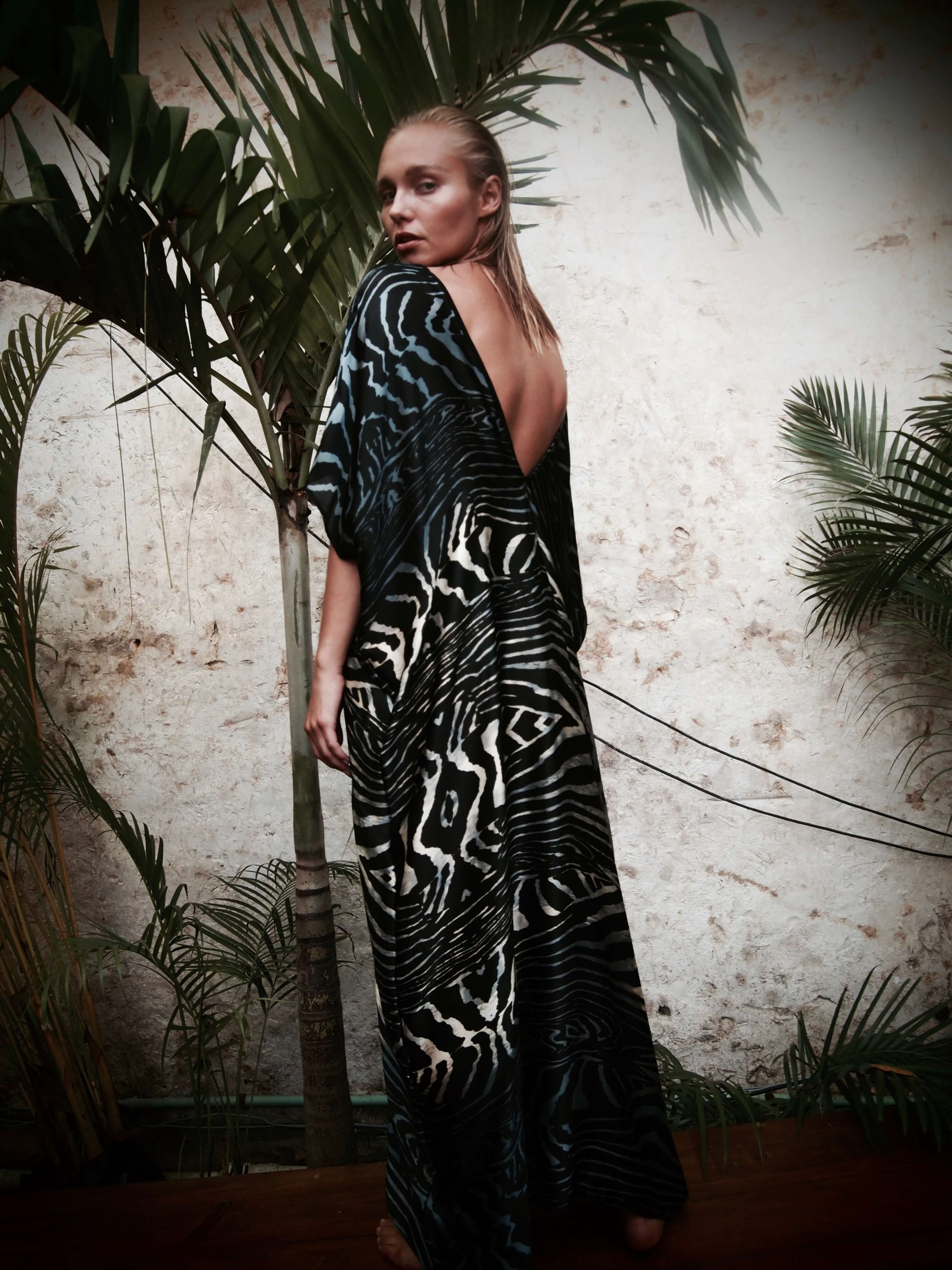 Boheme Silk Kaftan Moray