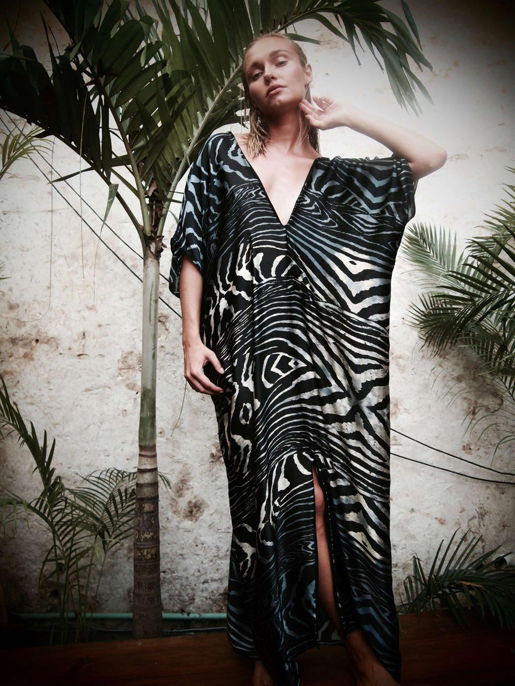 Boheme Silk Kaftan Moray