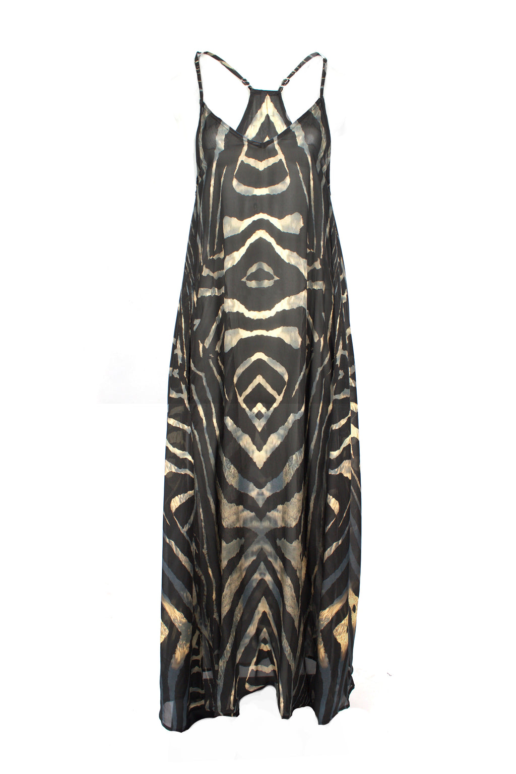 Mayan Silk Dress Moray Print