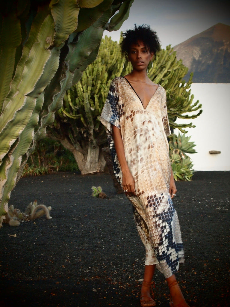 Cobra print - Boheme Silk Kaftan