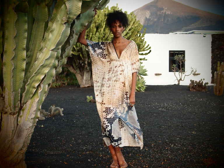 Cobra print - Boheme Silk Kaftan