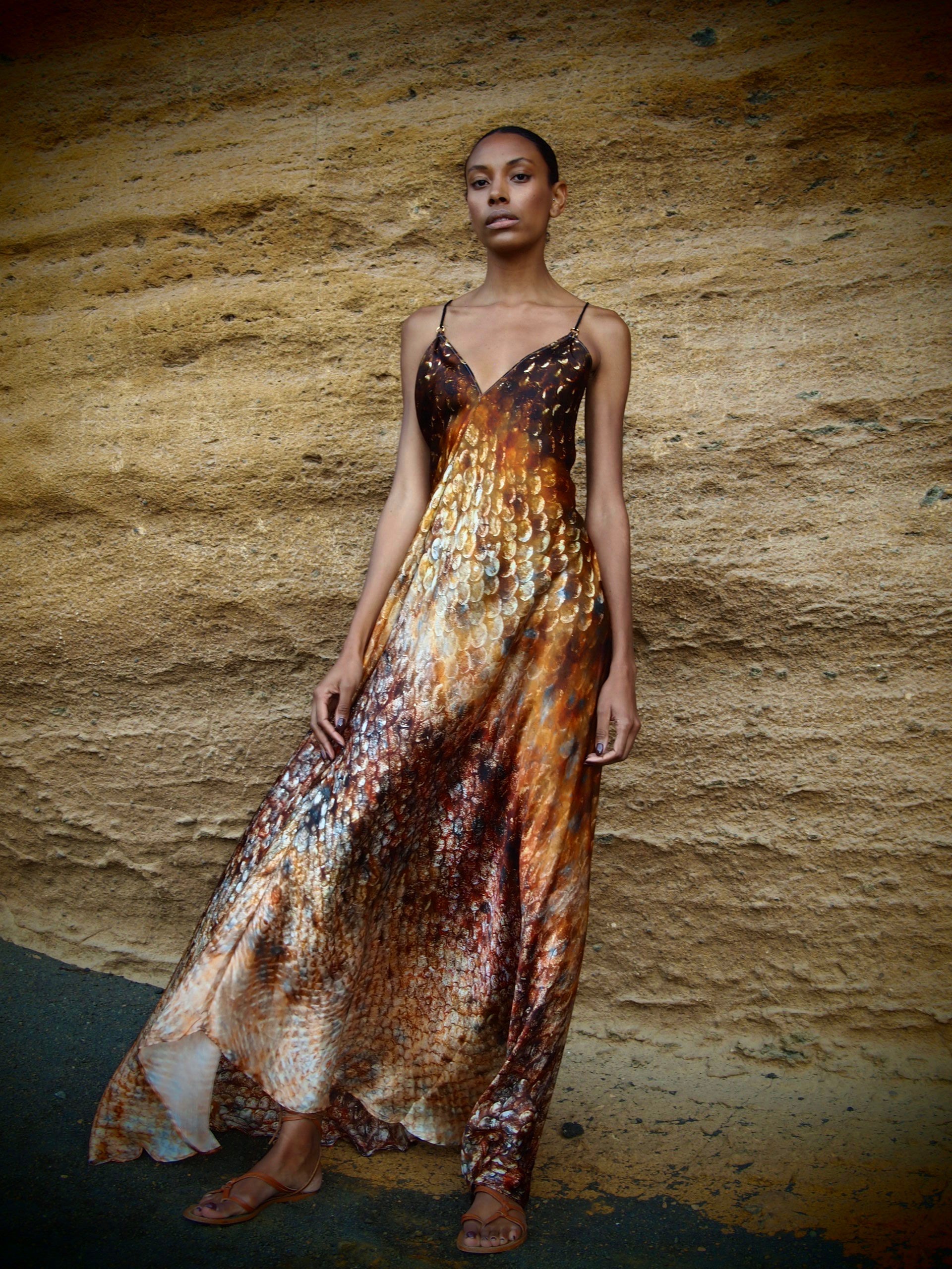 100% Silk Maxi Dress | Designer Resort Wear | MONA SWIMS