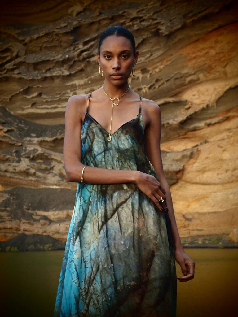 Indra Print - Mayan Silk Chiffon Dress