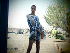 Cindy 3-Way Silk Kaftan - Cobra print