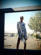 Cindy 3-Way Silk Kaftan - Cobra print