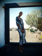 Phoenix print - Boheme Silk Kaftan