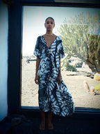 Phoenix print - Boheme Silk Kaftan