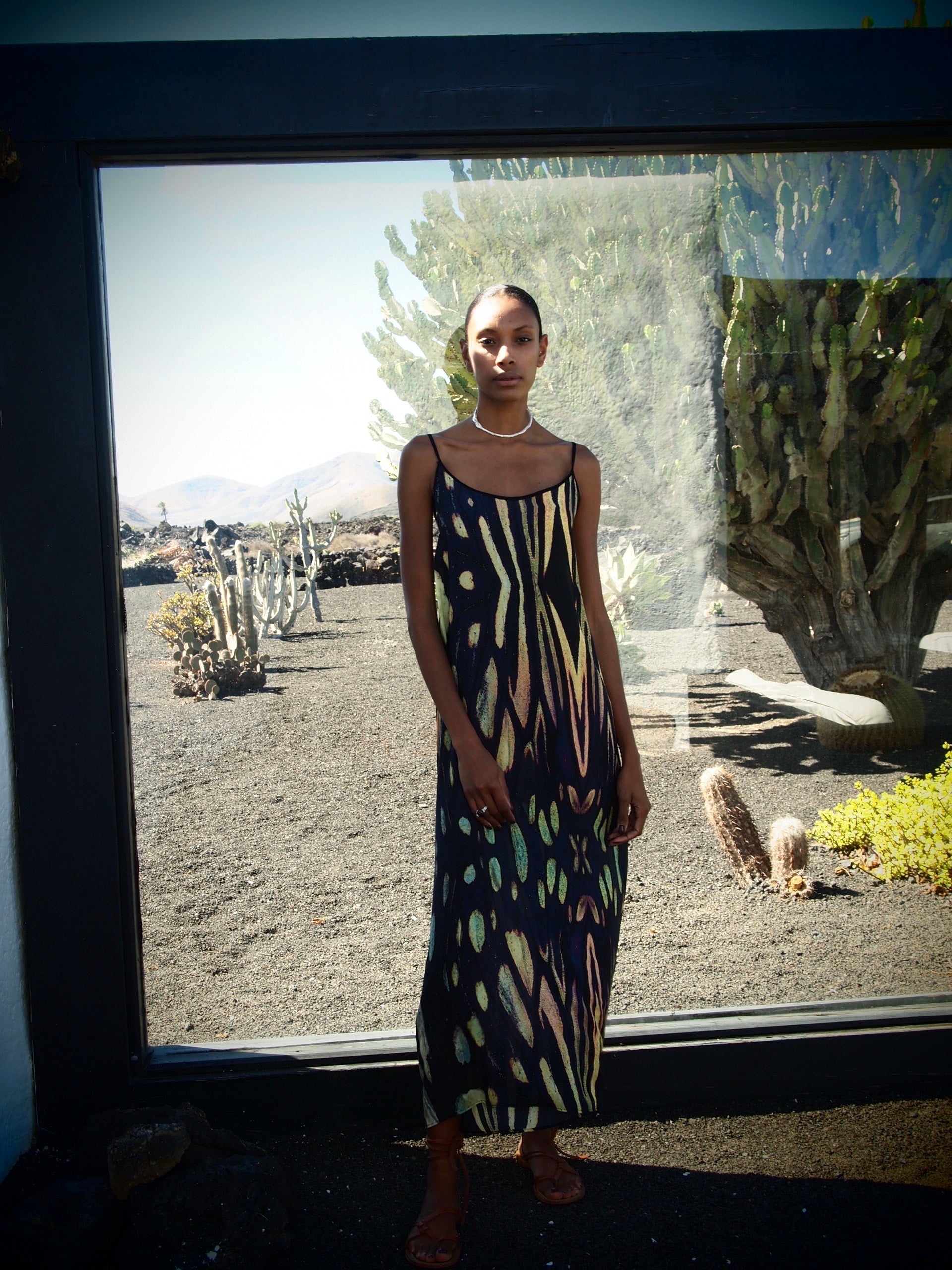 Selene Dress - Obsidian Print