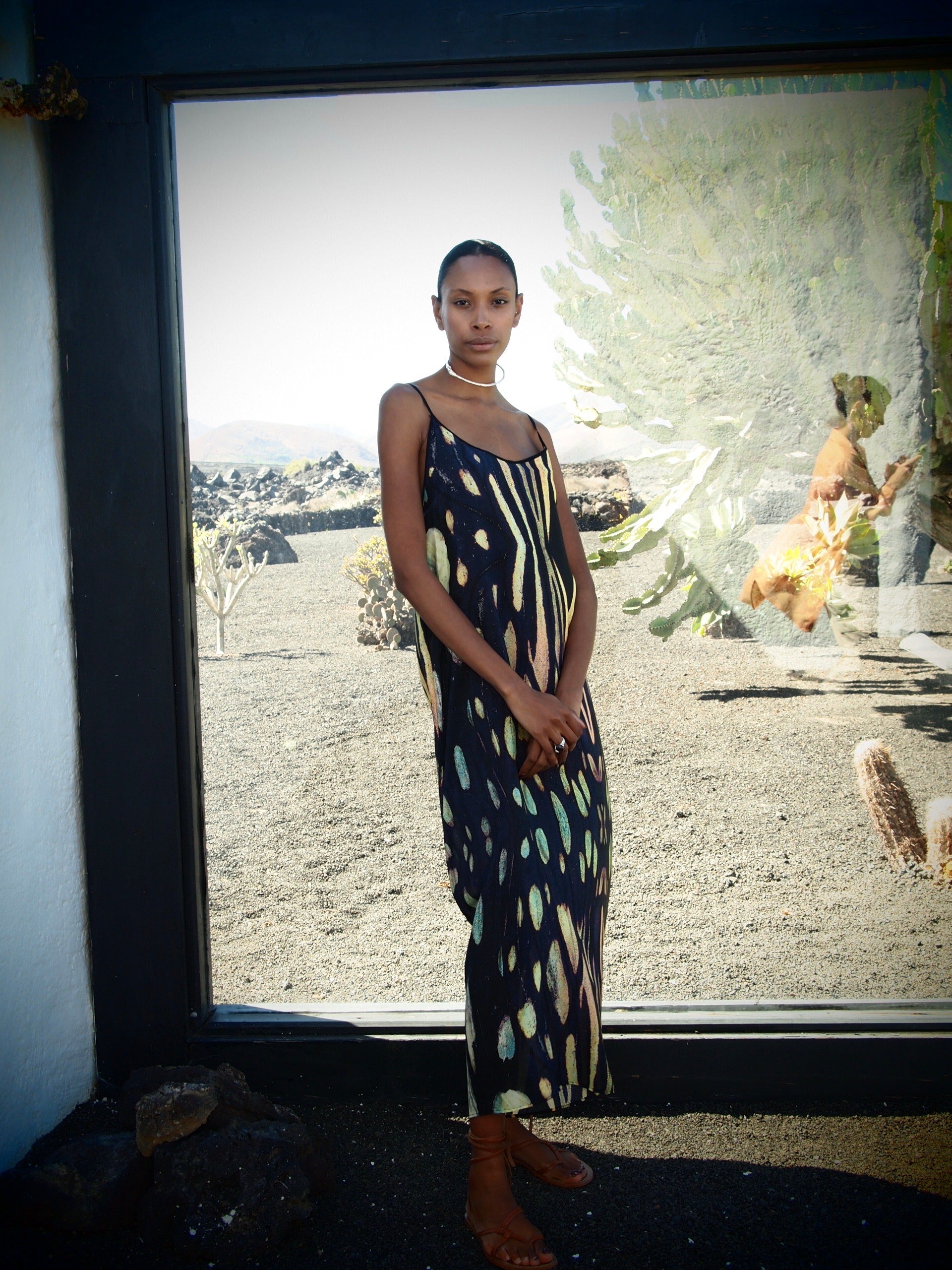 Selene Dress - Obsidian Print