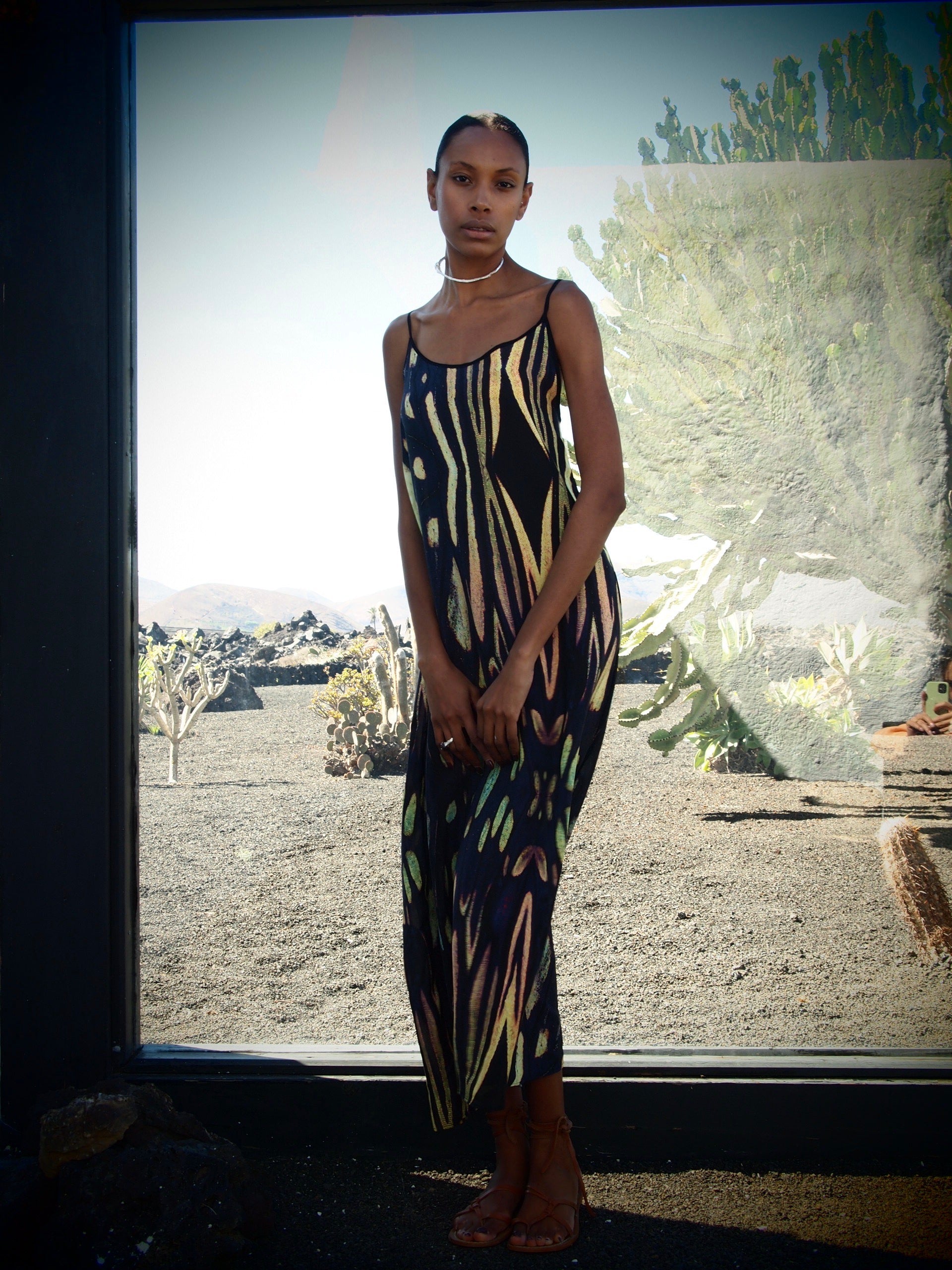 Selene Dress - Obsidian Print