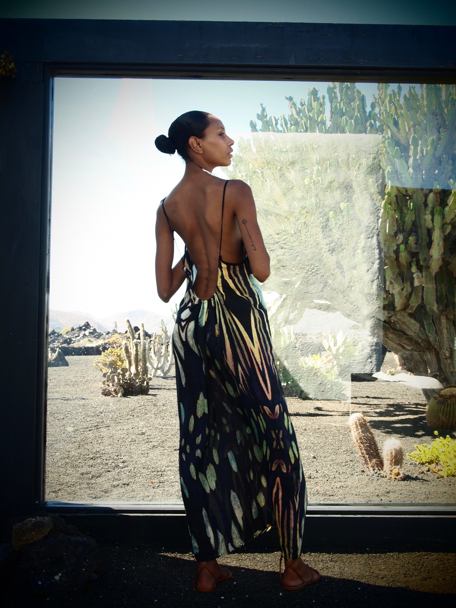 Selene Dress - Obsidian Print