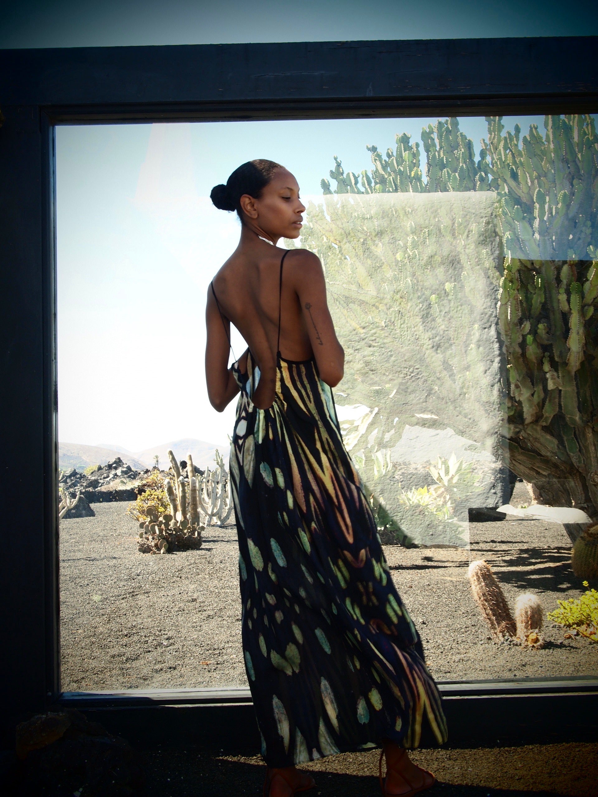 Selene Dress - Obsidian Print