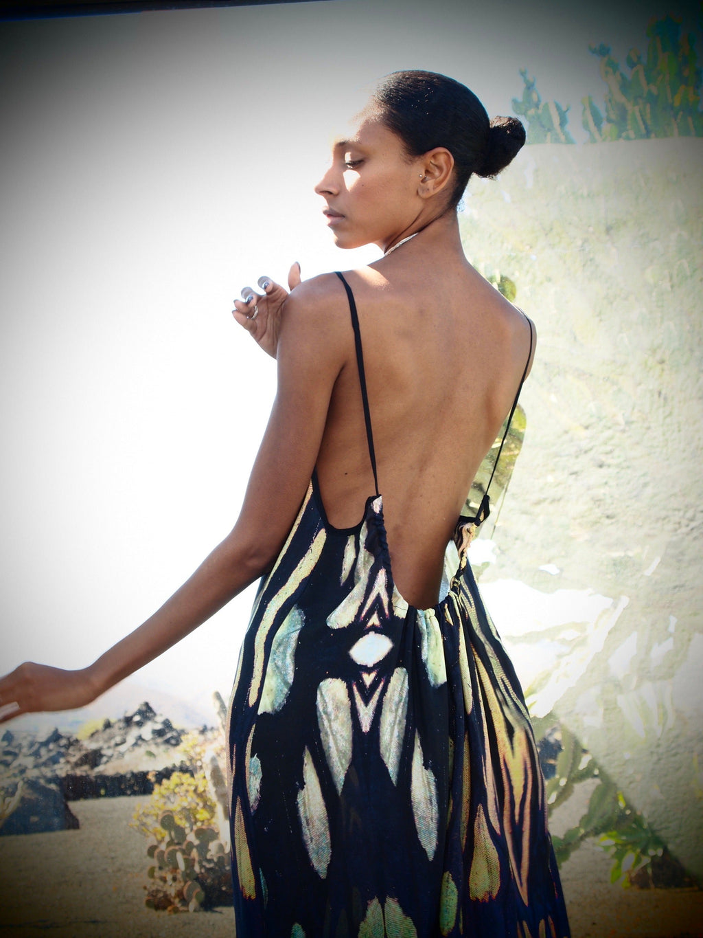 Selene Dress - Obsidian Print