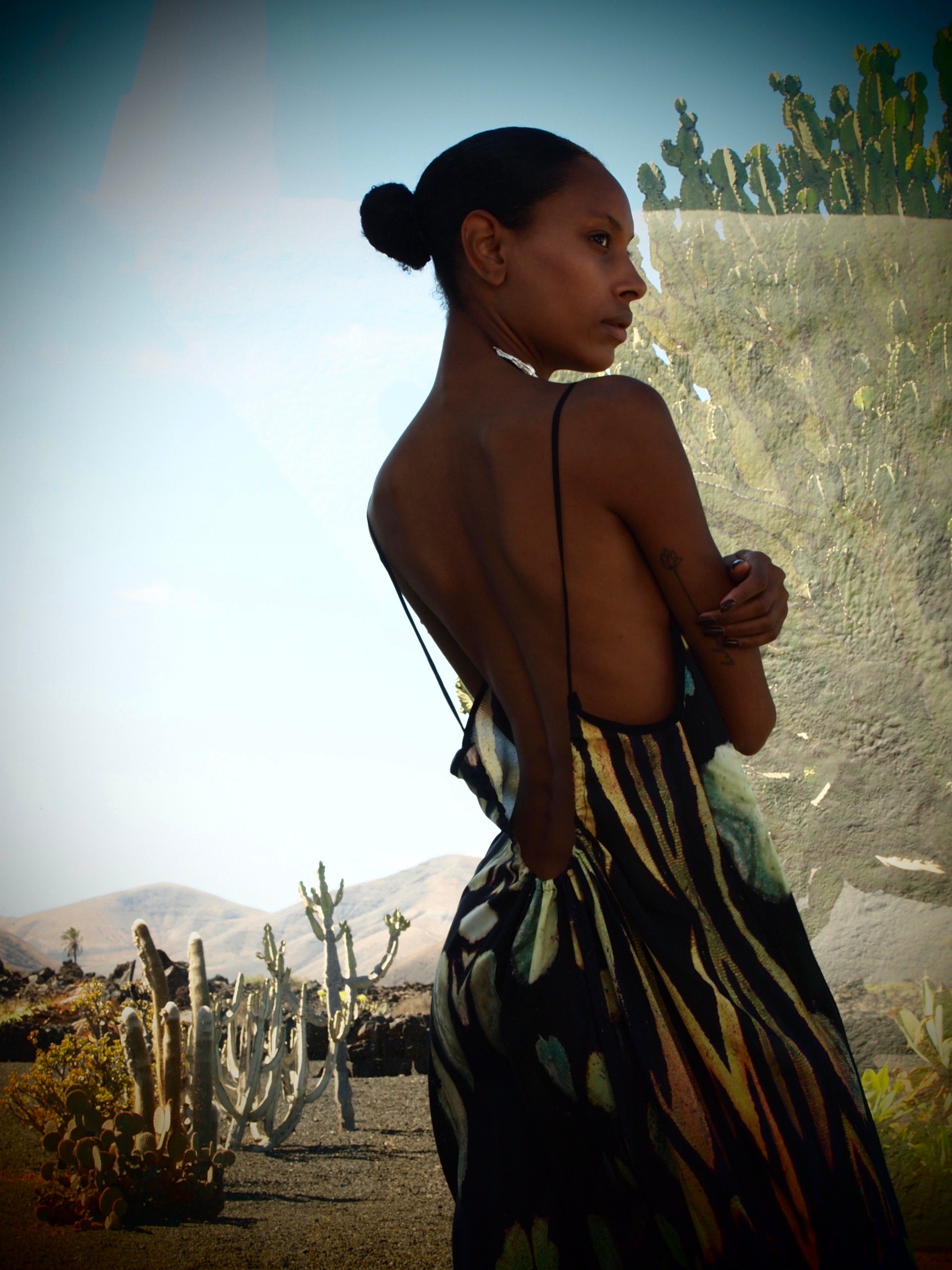 Selene Dress - Obsidian Print