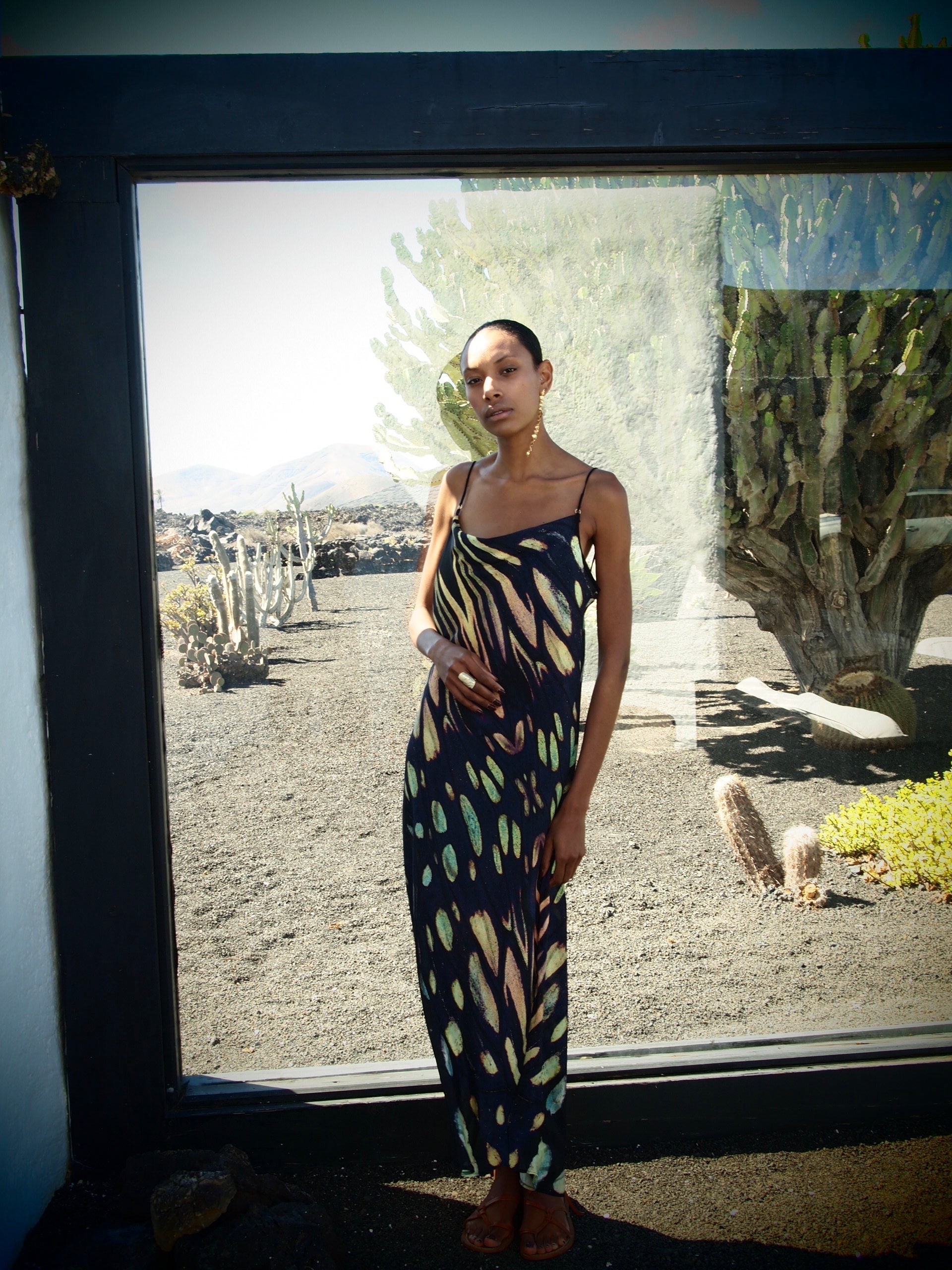 Thais Dress - Obsidian Print