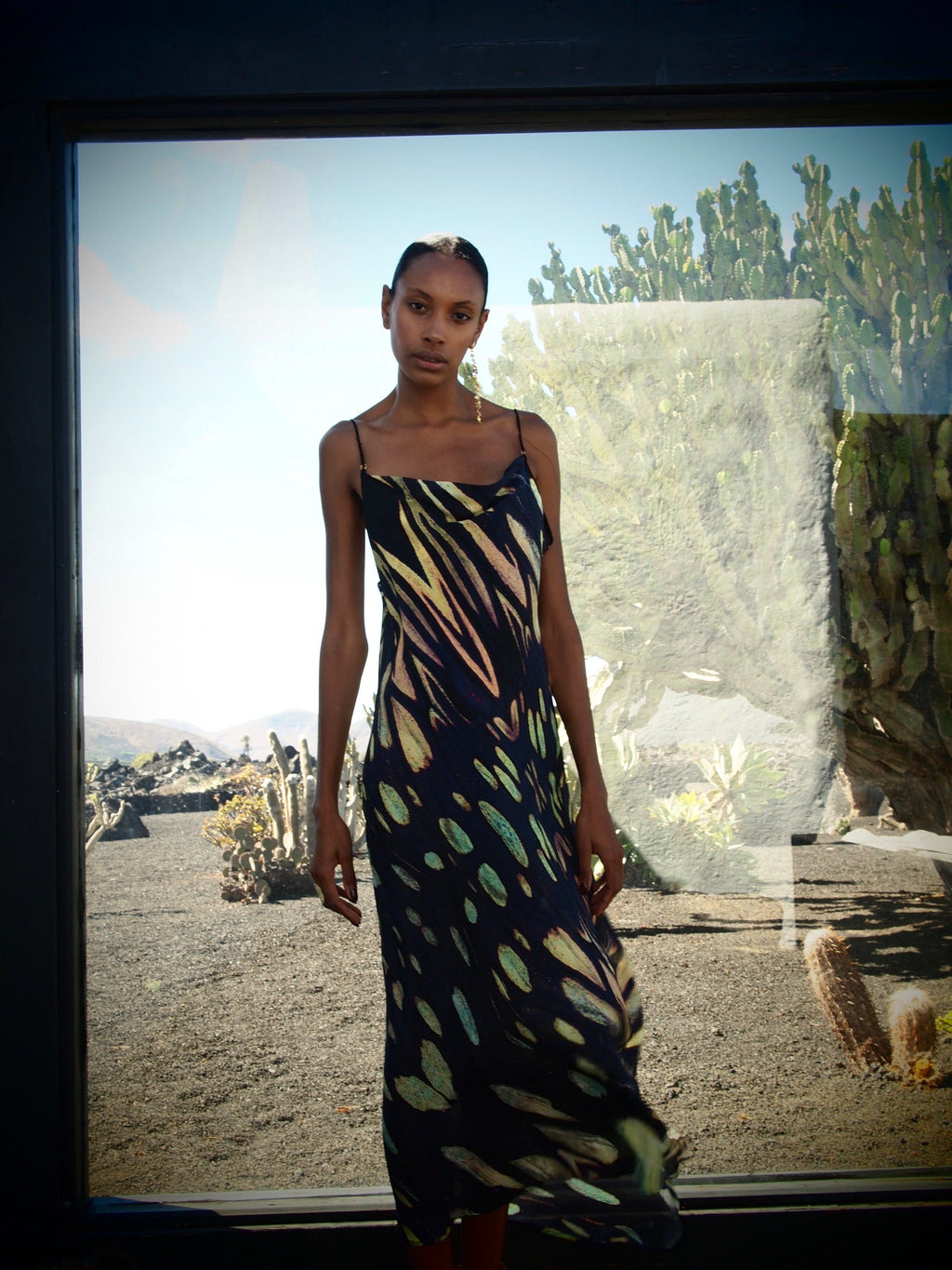 Thais Dress - Obsidian Print