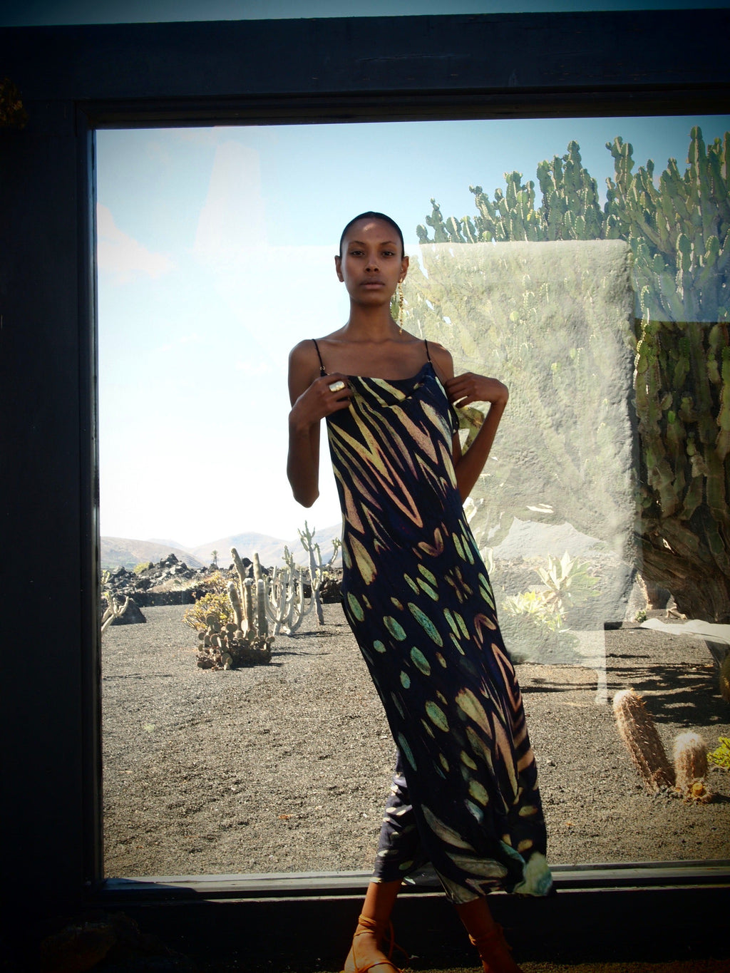 Thais Dress - Obsidian Print