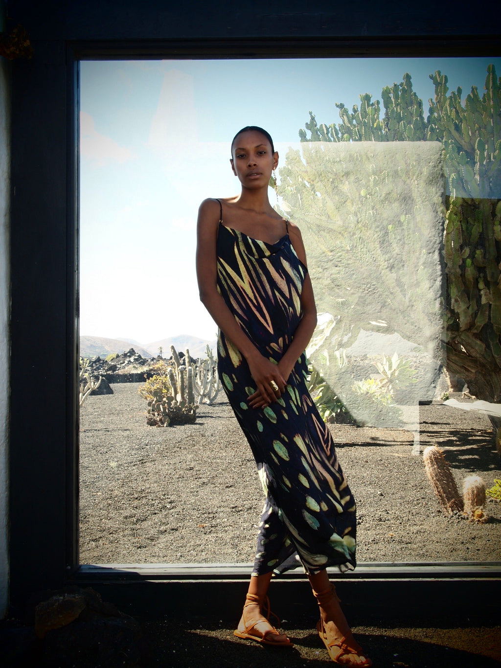 Thais Dress - Obsidian Print