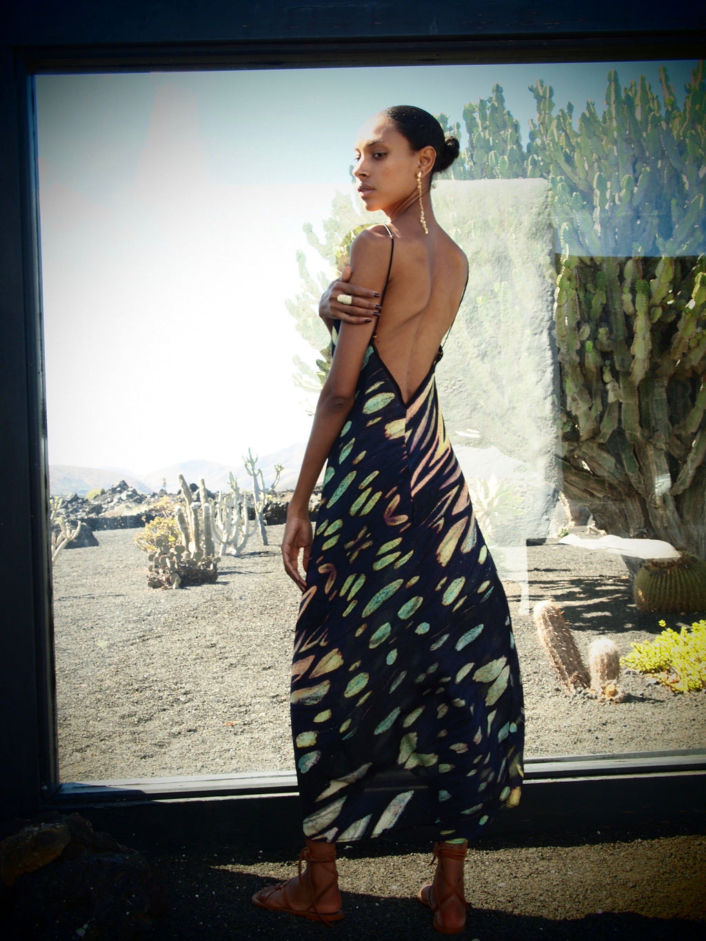 Thais Dress - Obsidian Print