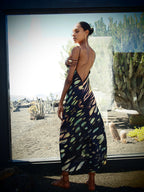 Thais Dress - Obsidian Print