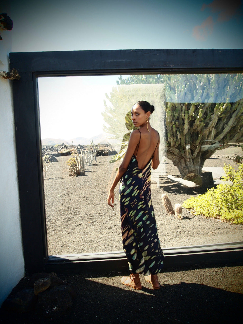 Thais Dress - Obsidian Print