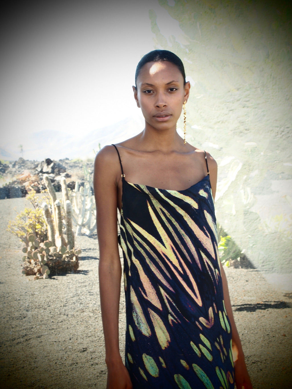 Thais Dress - Obsidian Print