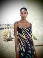 Thais Dress - Obsidian Print