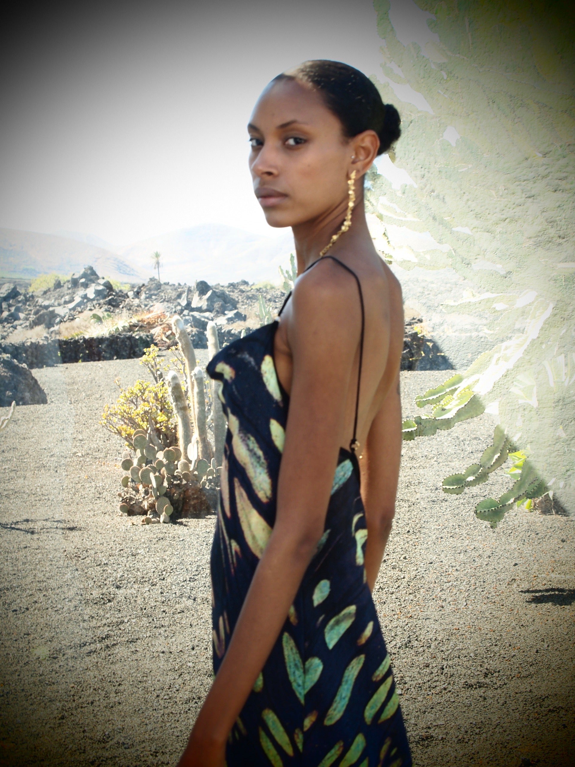 Thais Dress - Obsidian Print