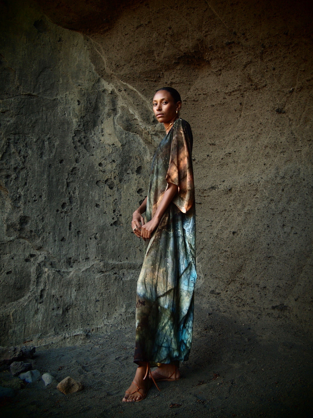 Ava Silk Dress Indra Print