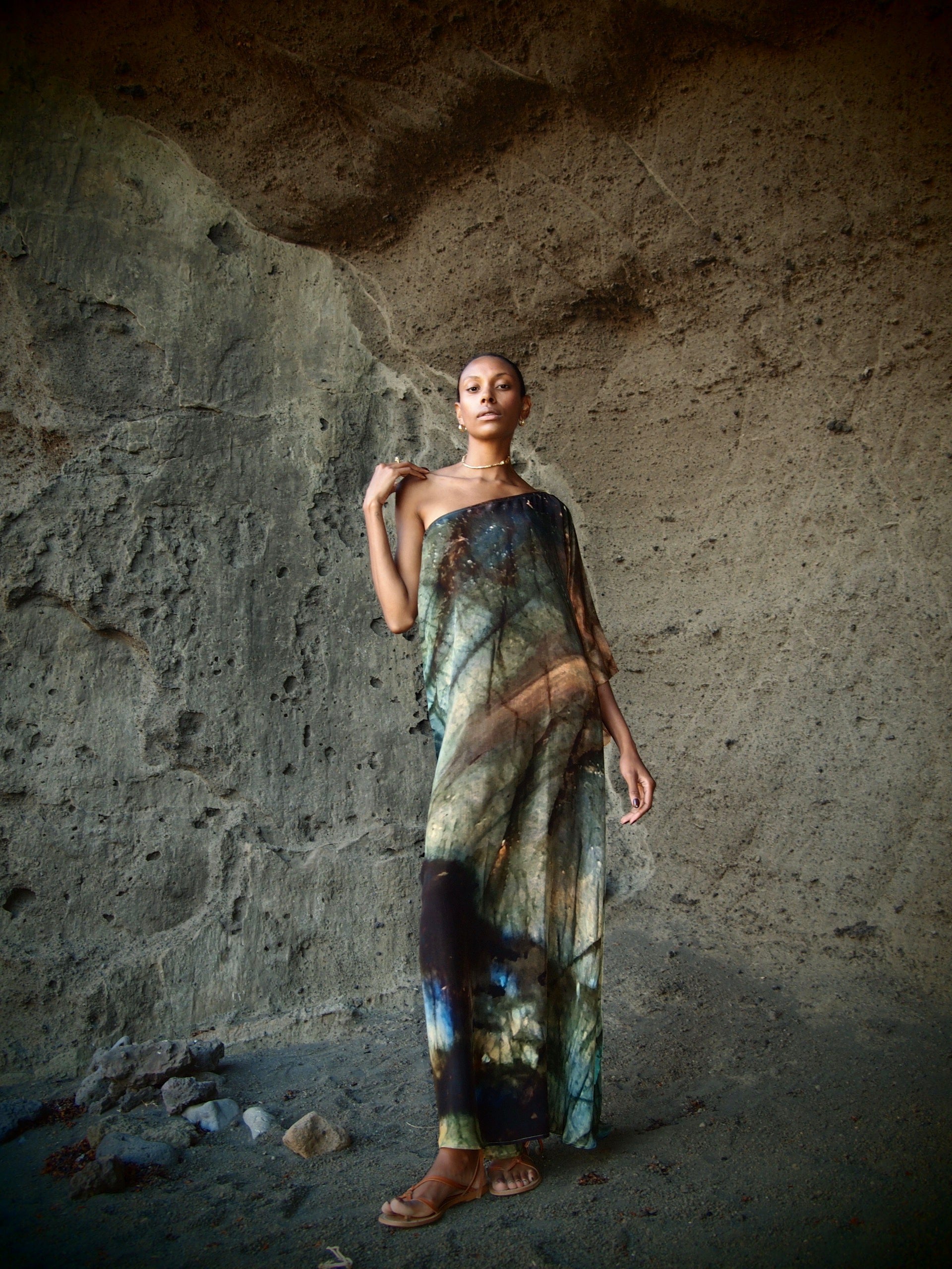 Ava Silk Dress Indra Print