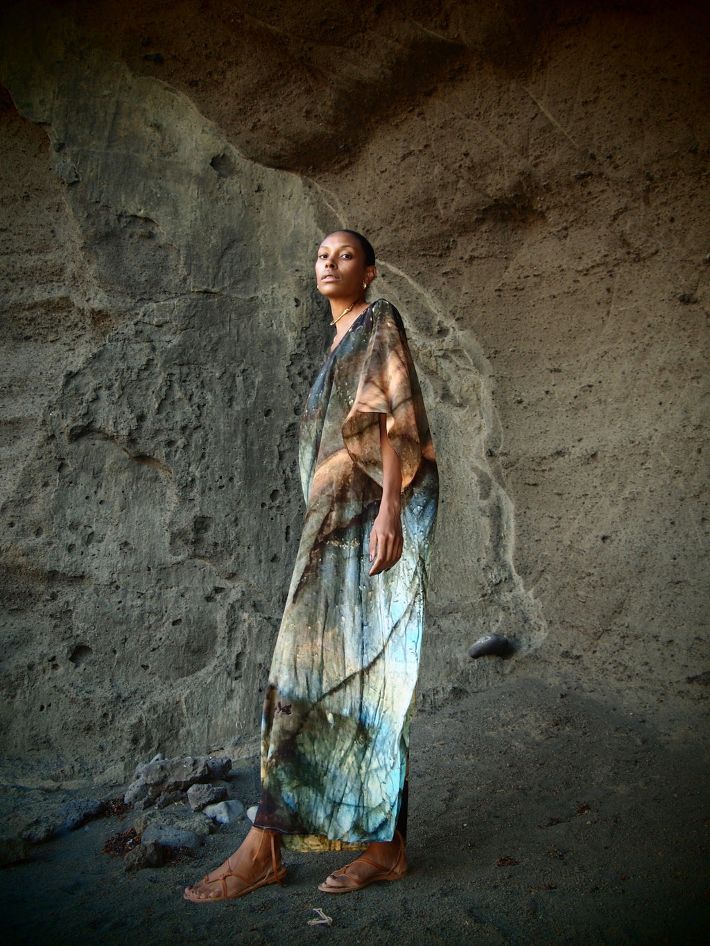 Ava Silk Dress Indra Print