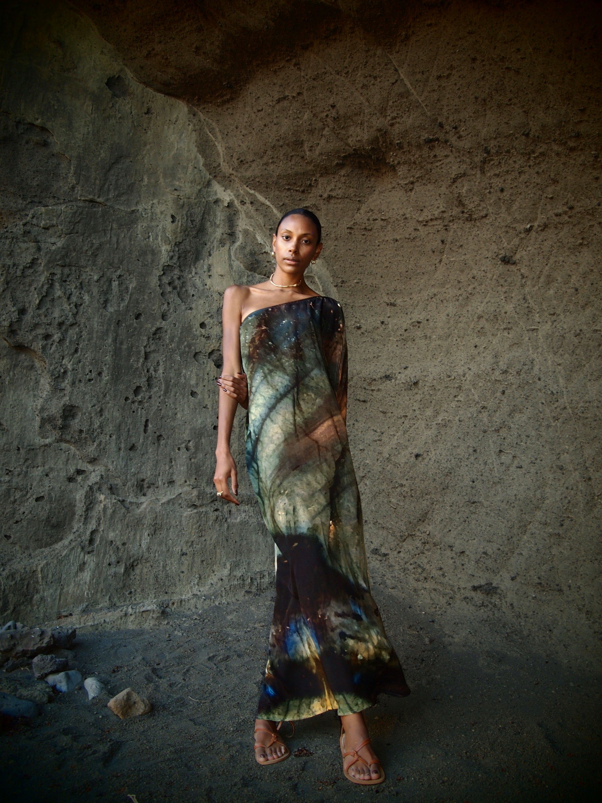 Ava Silk Dress Indra Print