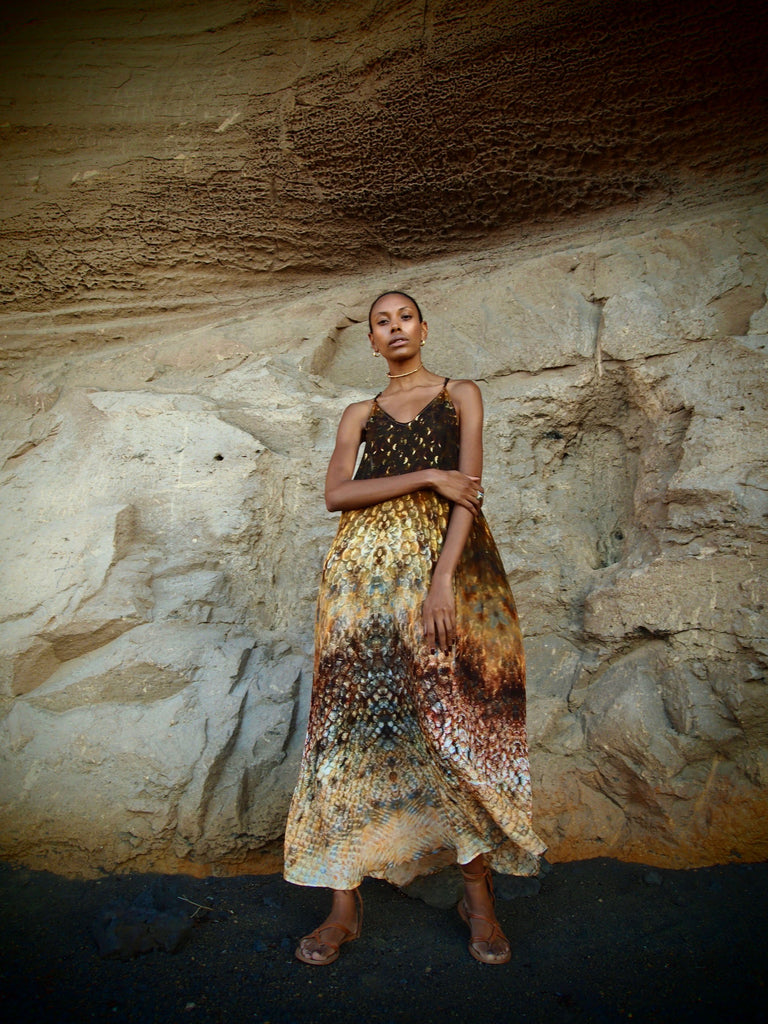 Magma Siren Print - Mayan Dress