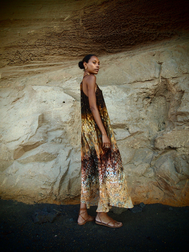 Magma Siren Print - Mayan Dress