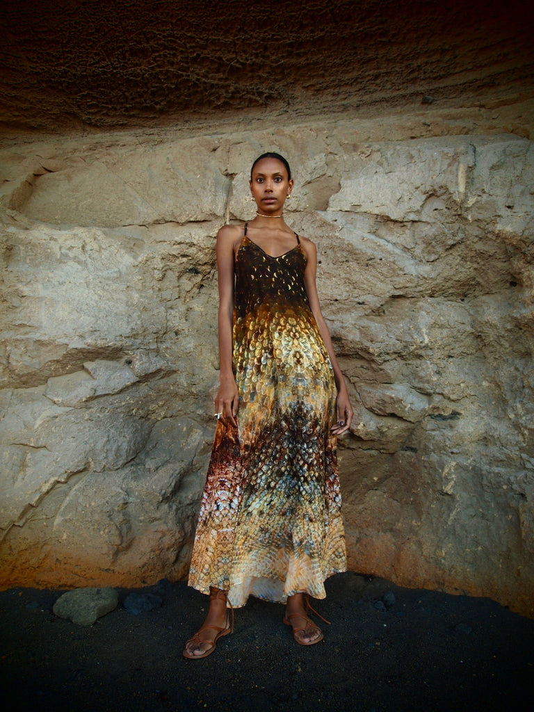 Magma Siren Print - Mayan Dress