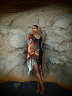 Cleopatra 2 Way Silk Kaftan Indra Print