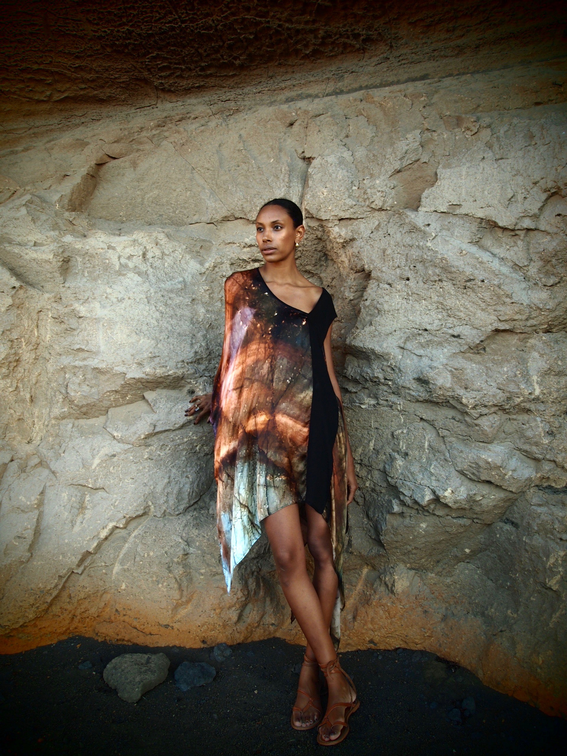 Cleopatra 2 Way Silk Kaftan Indra Print