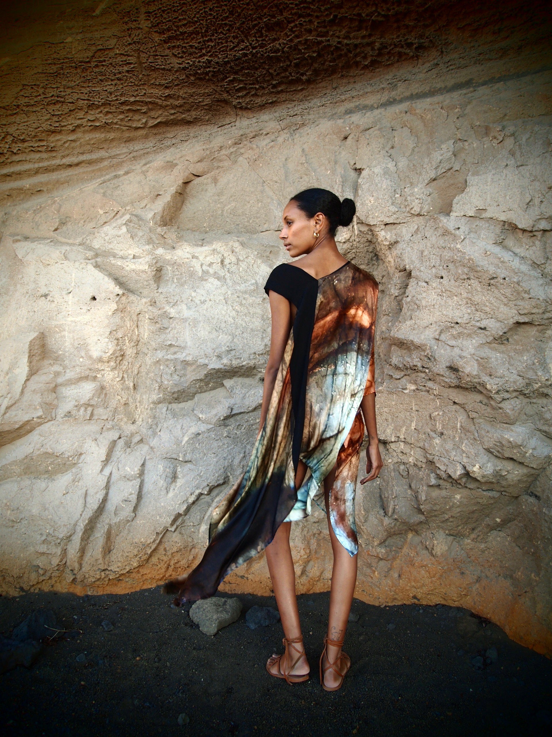 Cleopatra 2 Way Silk Kaftan Indra Print