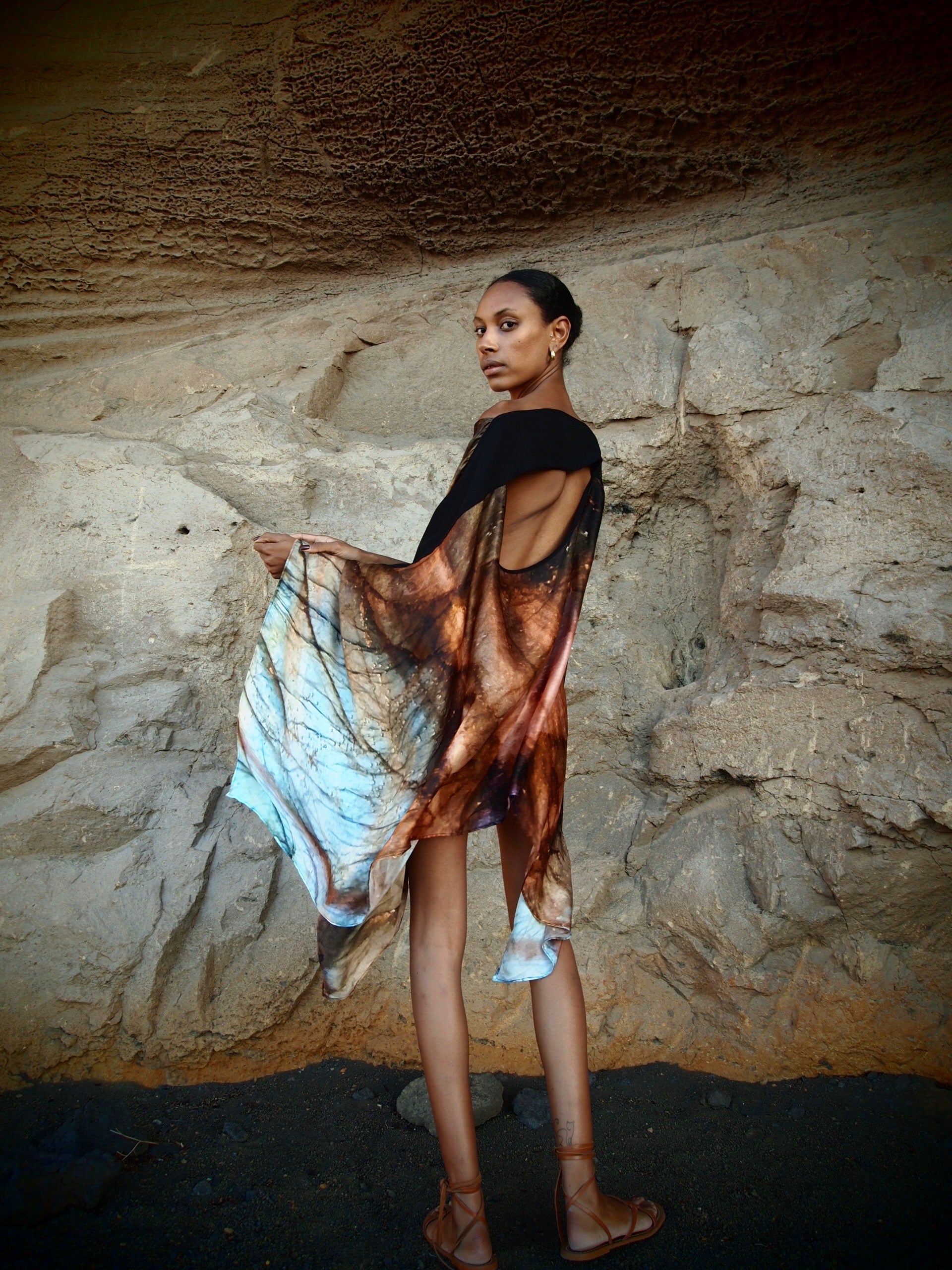 Cleopatra 2 Way Silk Kaftan Indra Print