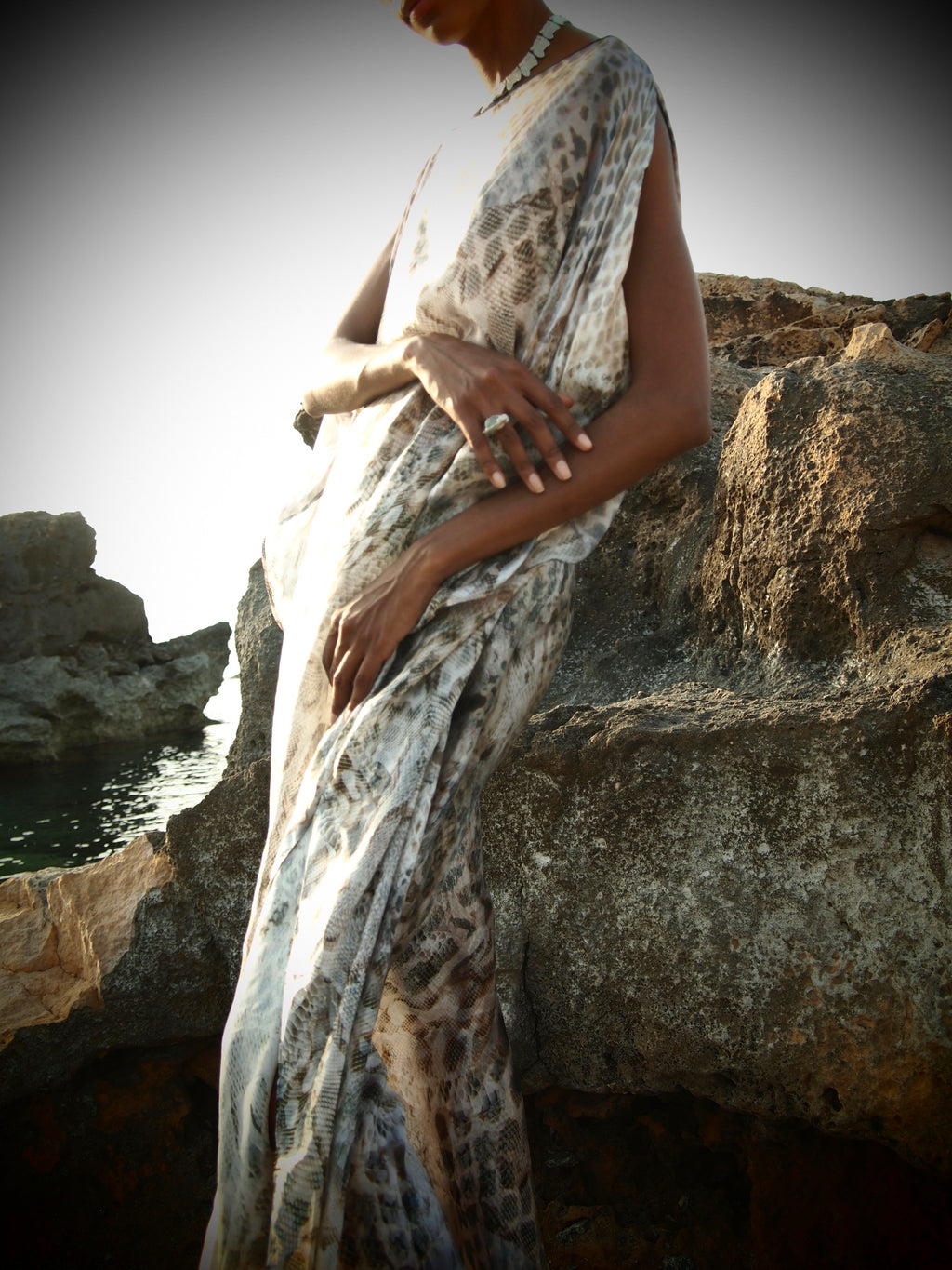 Yemanja Print Zandra Silk Dress